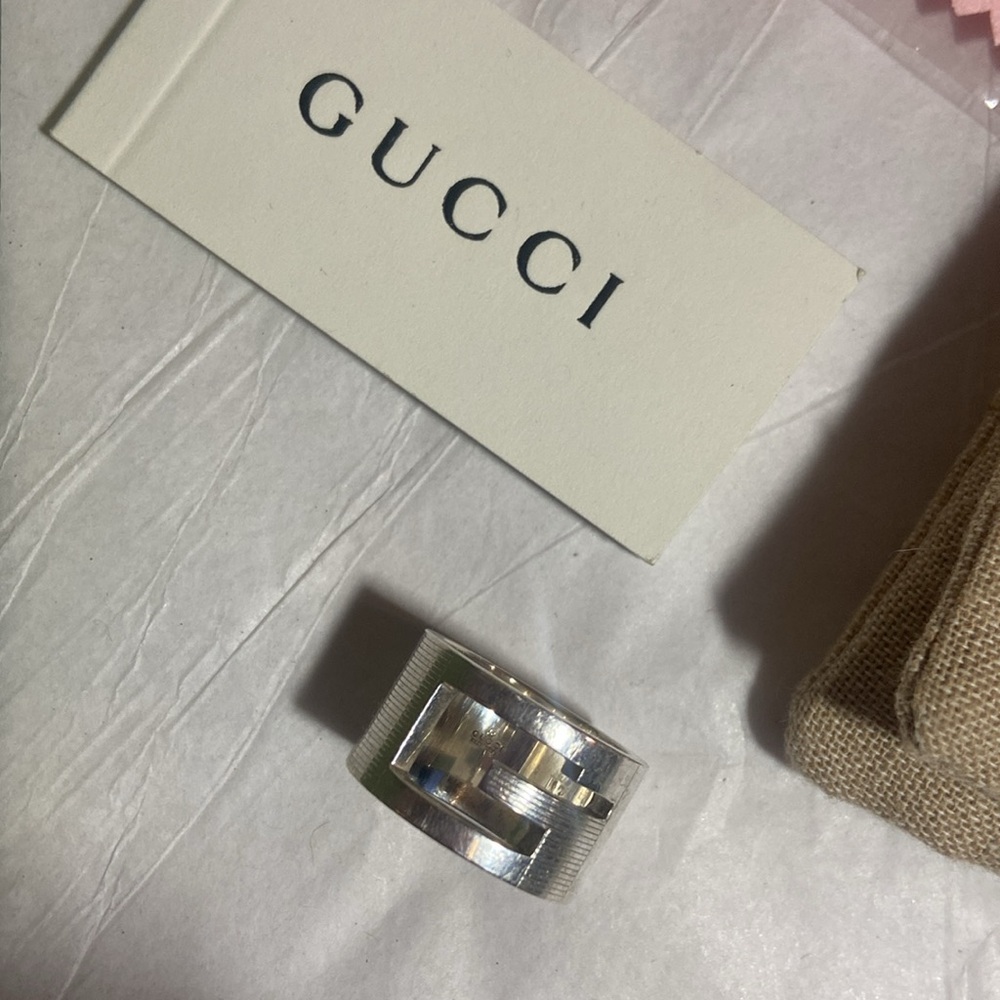 Gucci Logo SS.925 Band sz 6.5 All Inclusion